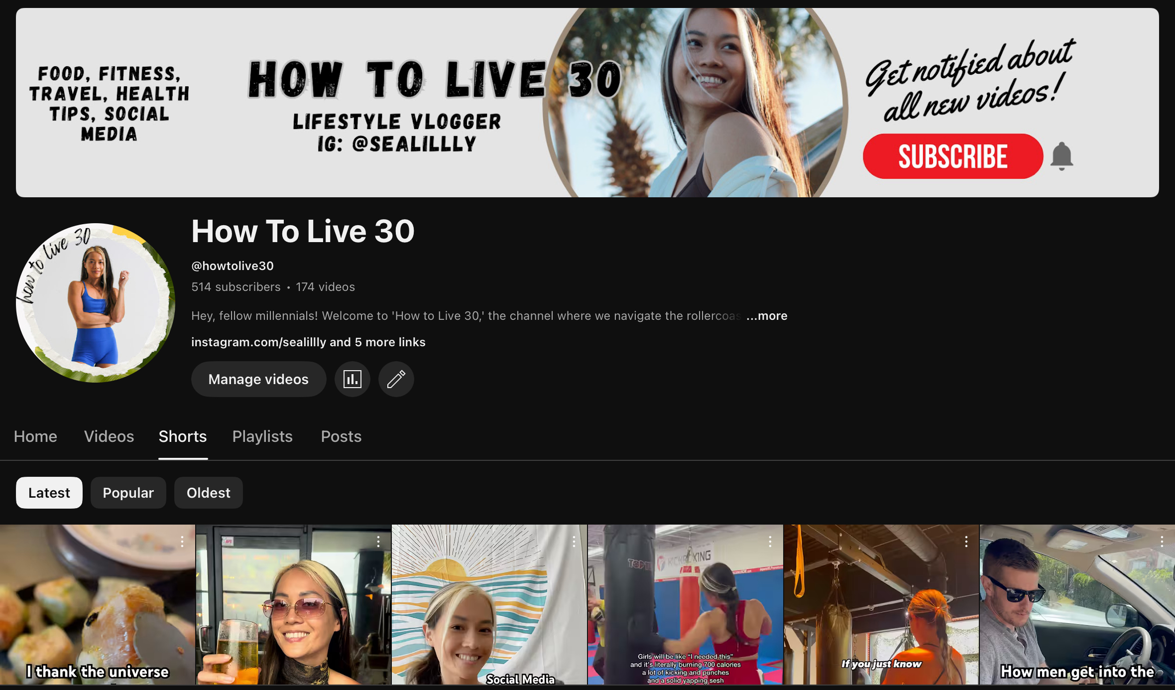 How To Live 30 YouTube Banner