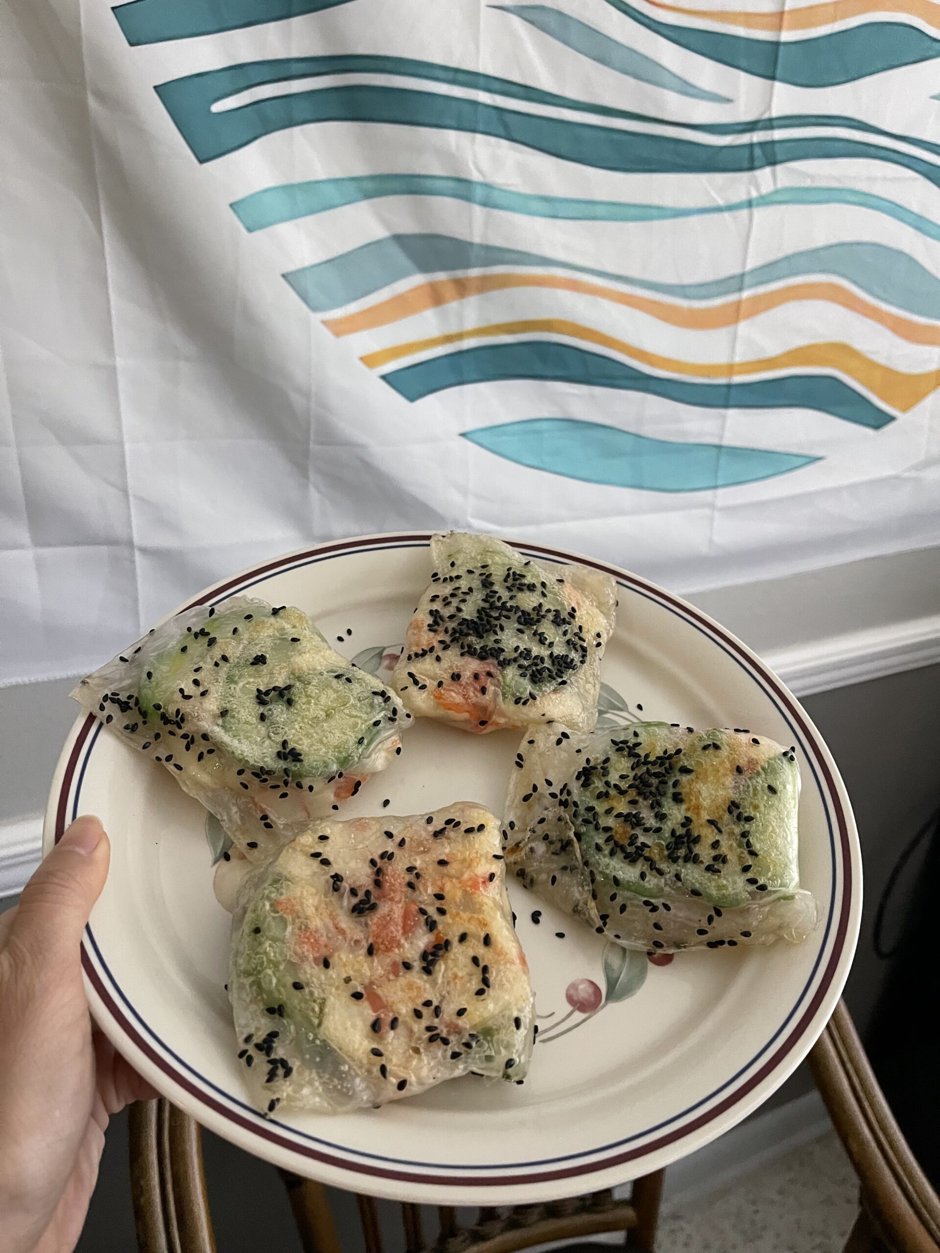 Crispy Salmon and Fresh Shrimp Rice Paper Rolls