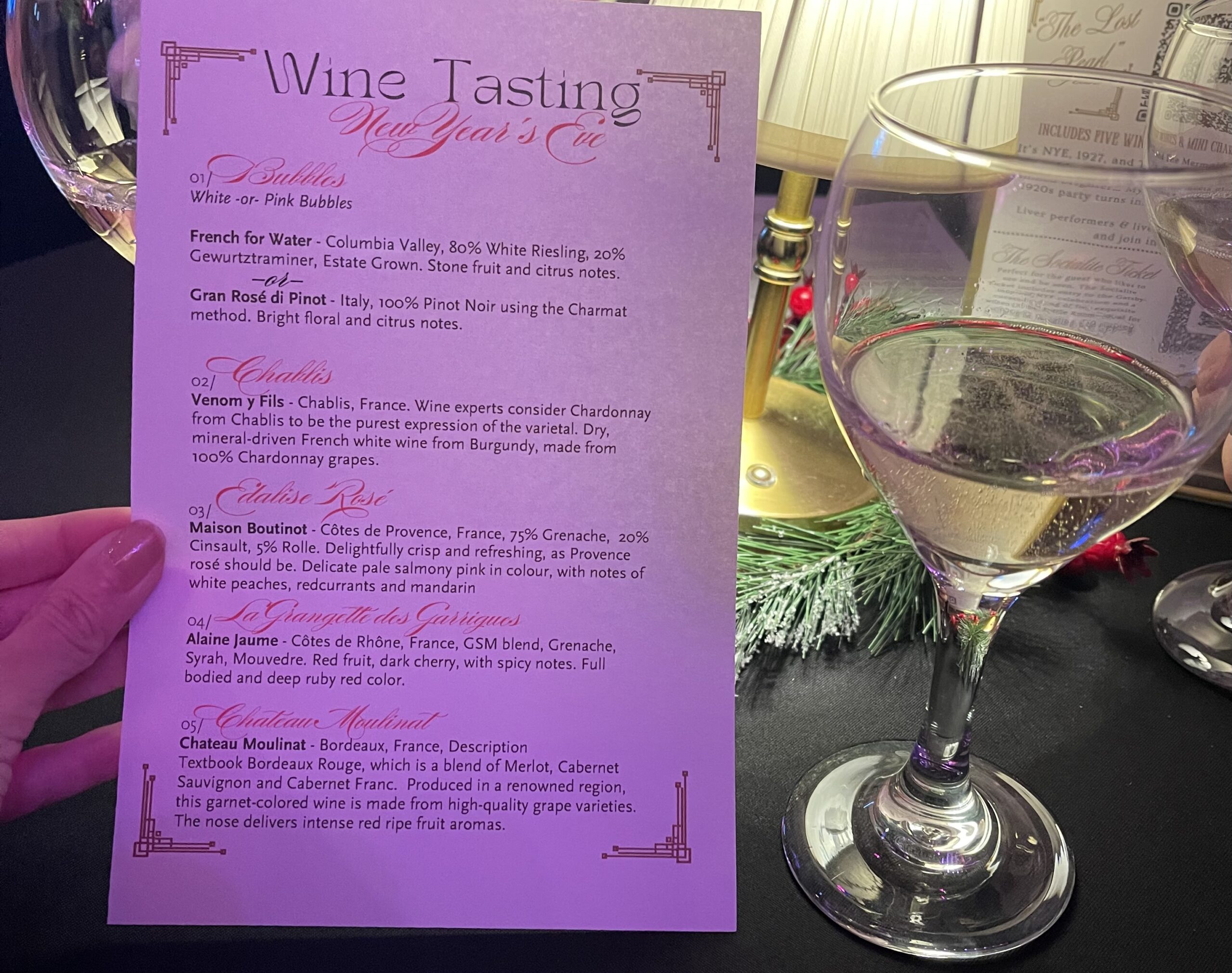 Wine tasting at The Mermaid House Cafe & Wine Bar