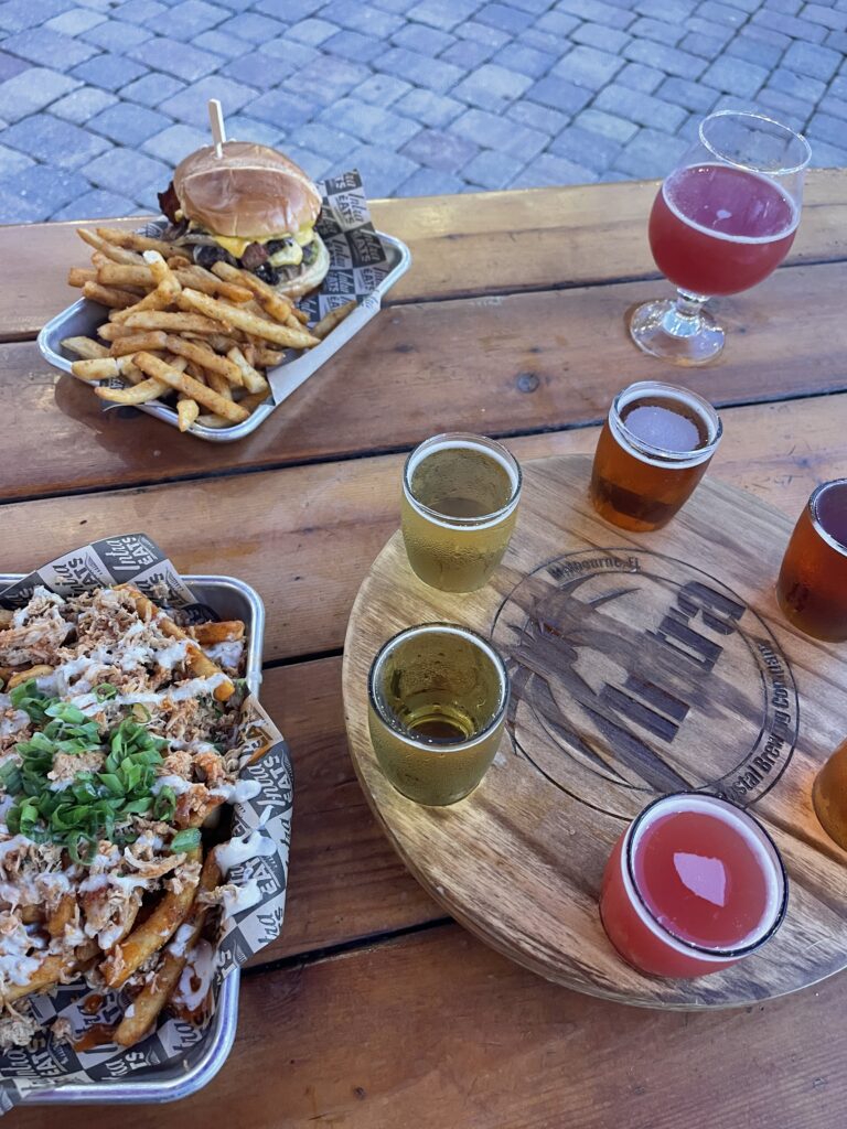 Food and drinks on a table