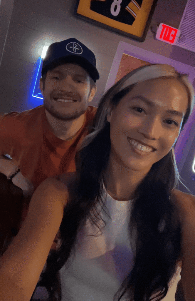 Lizzie and Brandon Smiling Instagram