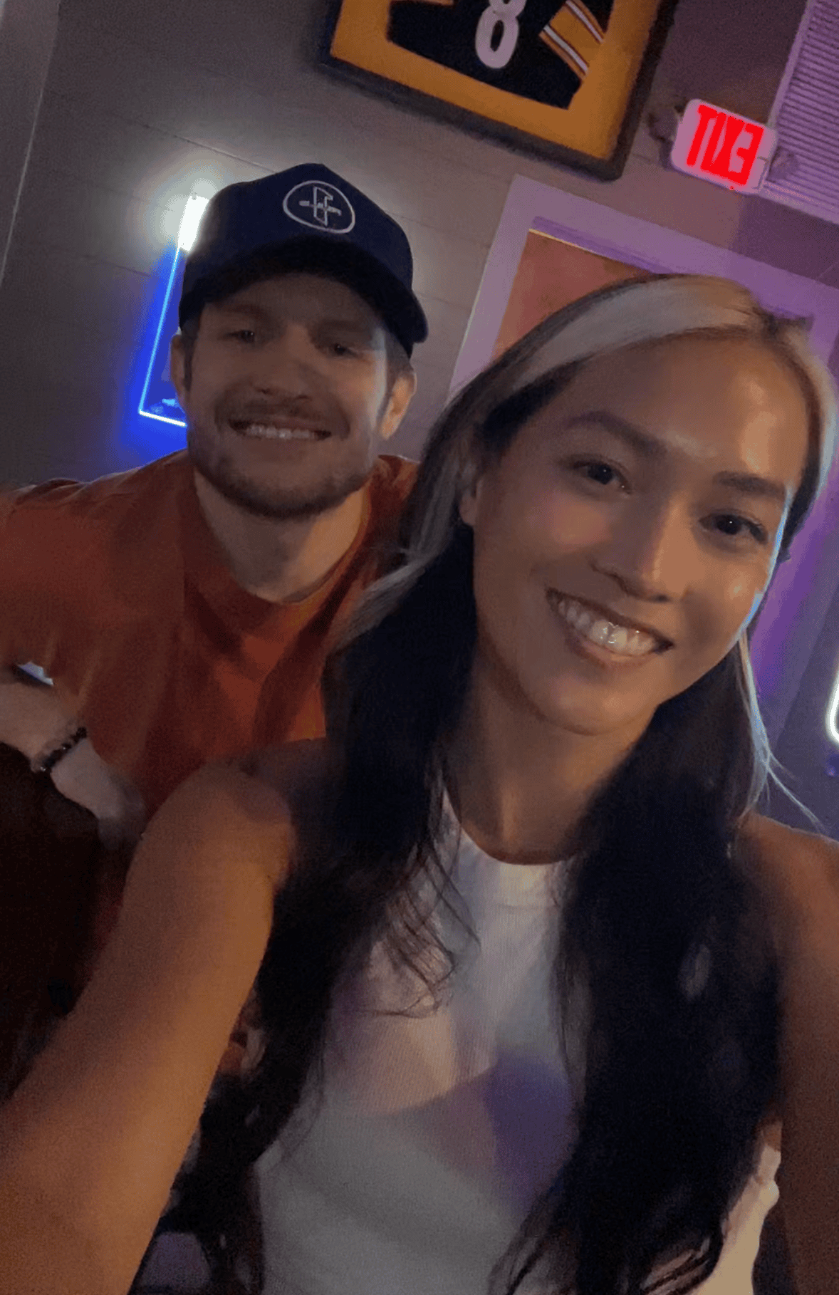 Lizzie and Brandon Smiling Instagram