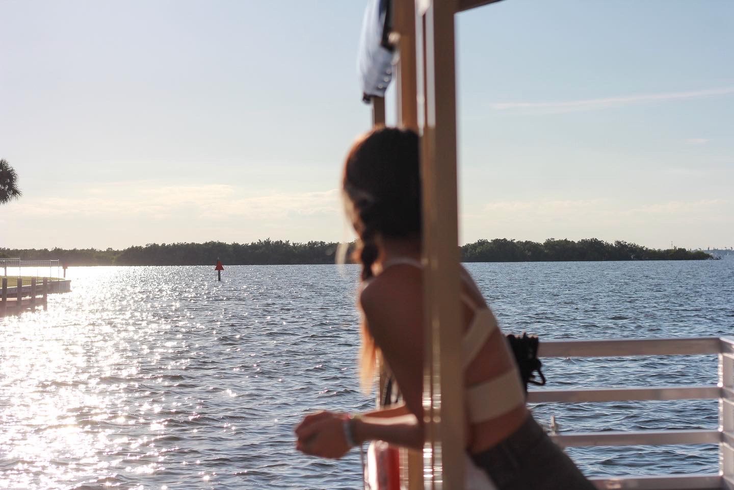 overlooking on a boat on the water