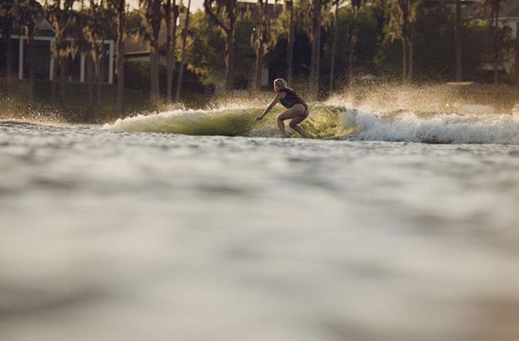 Surfing off the Florida coast