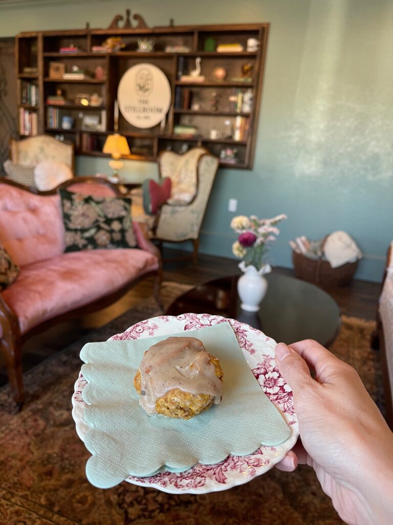 A quiet moment with coffee and a pastry